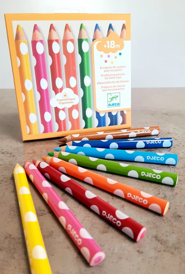 Crayon de couleur pour enfant 8 couleurs Djeco chez Rougier & Plé