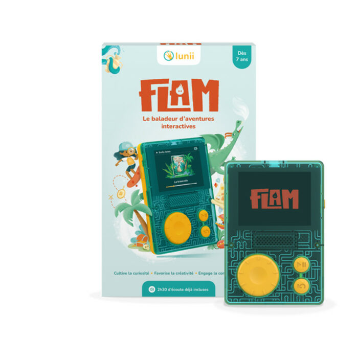 Baladeur Interactif FLAM avec coque verte / Lunii