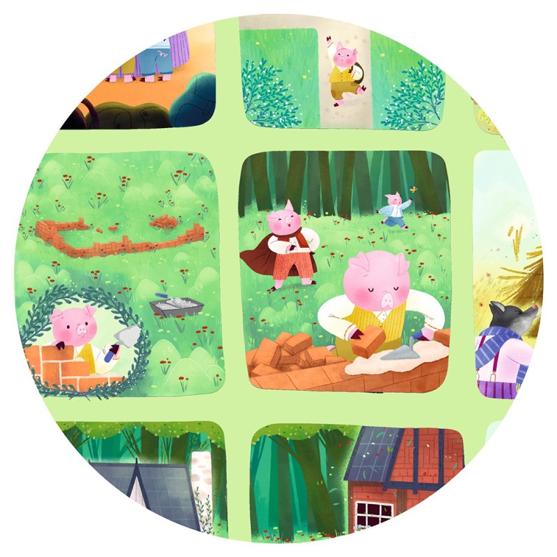 Puzzle Story 35 pièces - Les Trois Petits Cochons / Djeco – Image 3