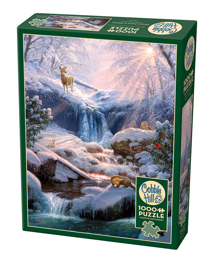 Puzzle 1000 pièces - Mystic Falls in Winter / Cobble Hill