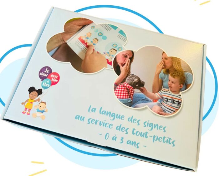 Coffret "La langue des signes au service des tout-petits" / Je signe avec Mya & Max