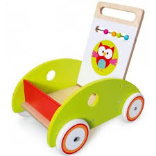 Chariot de marche en bois Hibou / Scratch