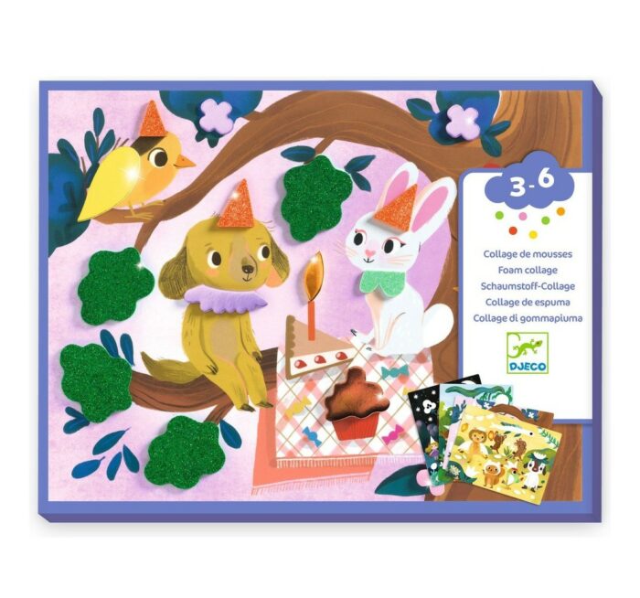 Collage de mousses - Fêtes scintillantes / Djeco