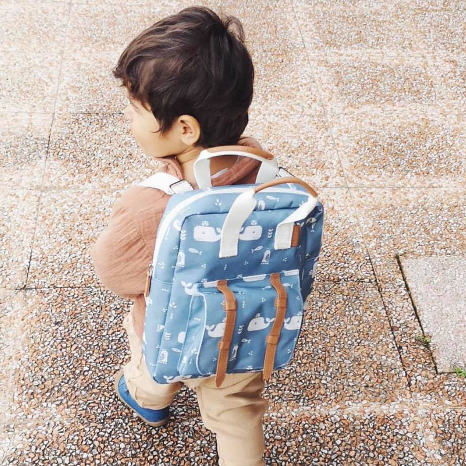 Sac à dos maternelle - Whale Blue Fog / Fresk – Image 2