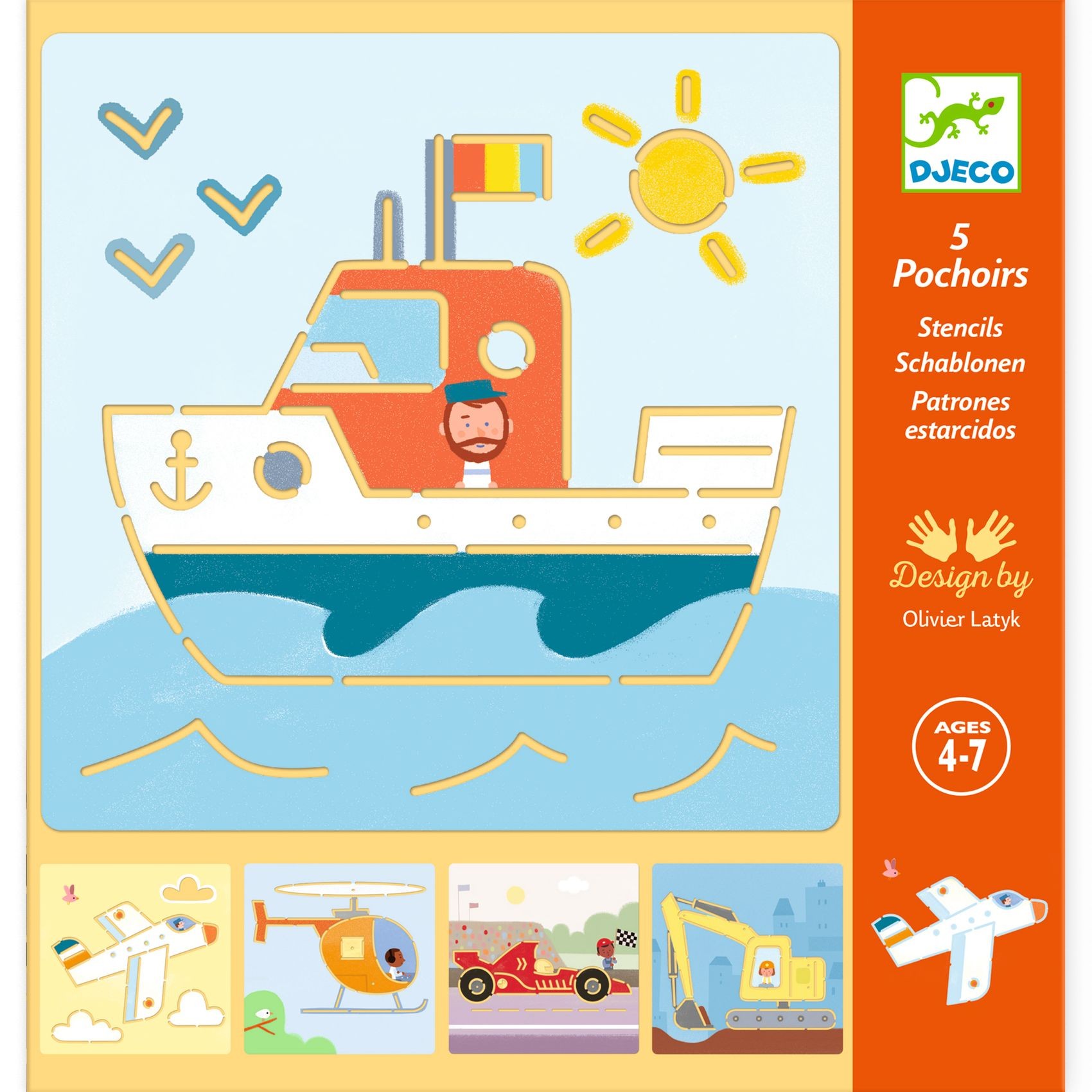 Transports & co - Pochoirs / Djeco