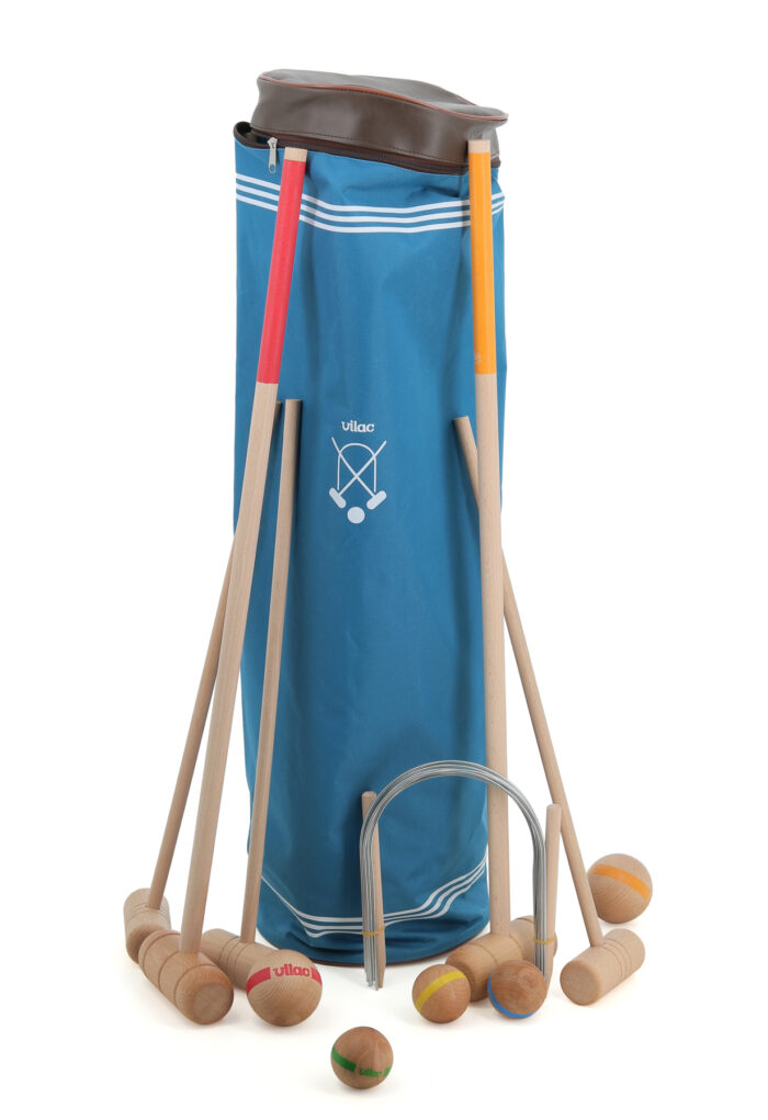 Croquet famille 2 adultes + 3 enfants / Vilac