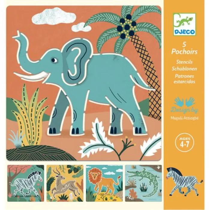 Animaux sauvages - Pochoirs / Djeco