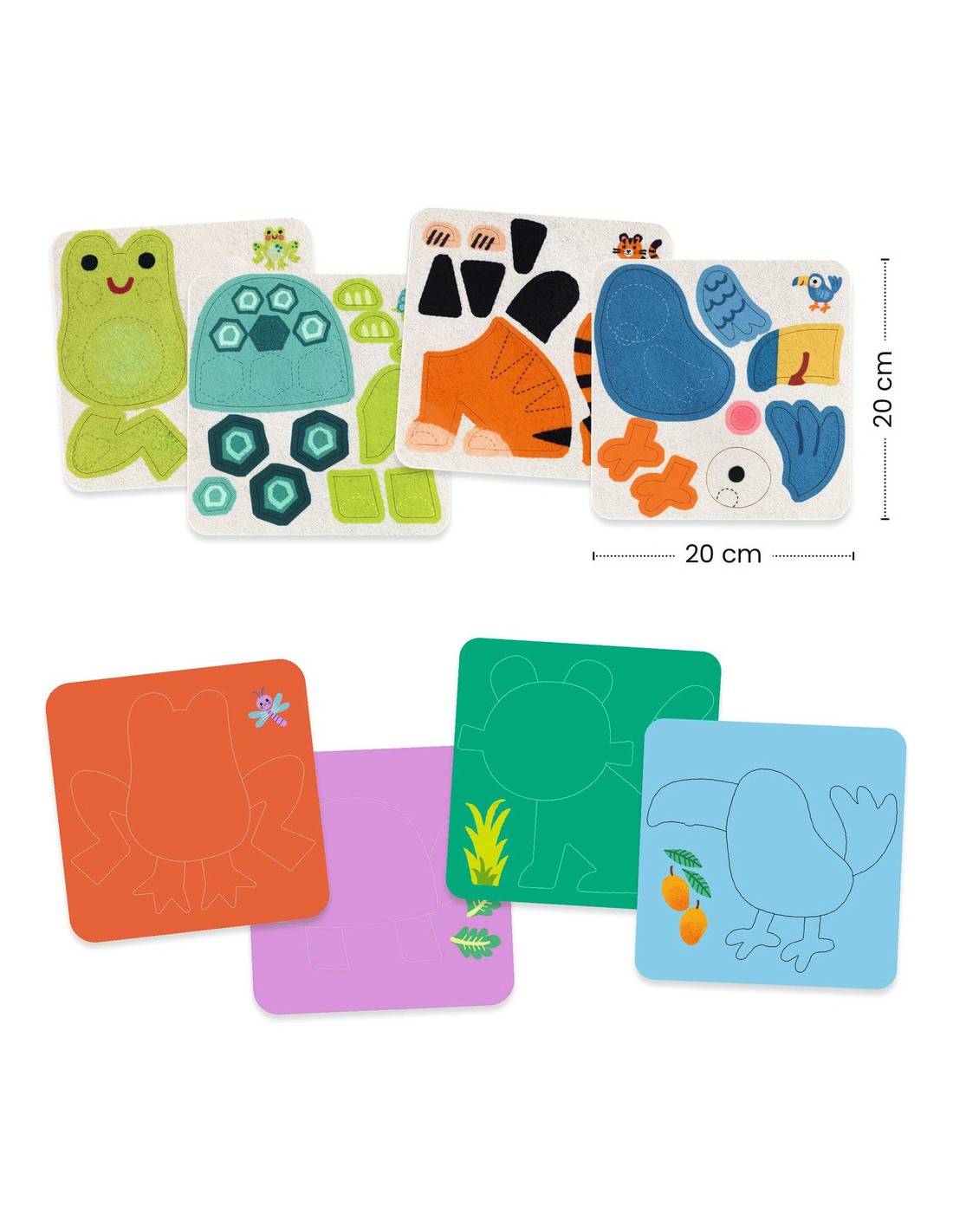 Animaux tout doux - Tableaux de feutrine / Djeco – Image 2
