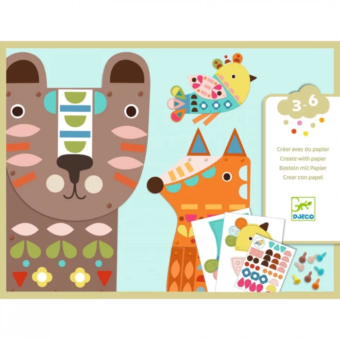 3 animaux géants - Créer avec du papier / Djeco