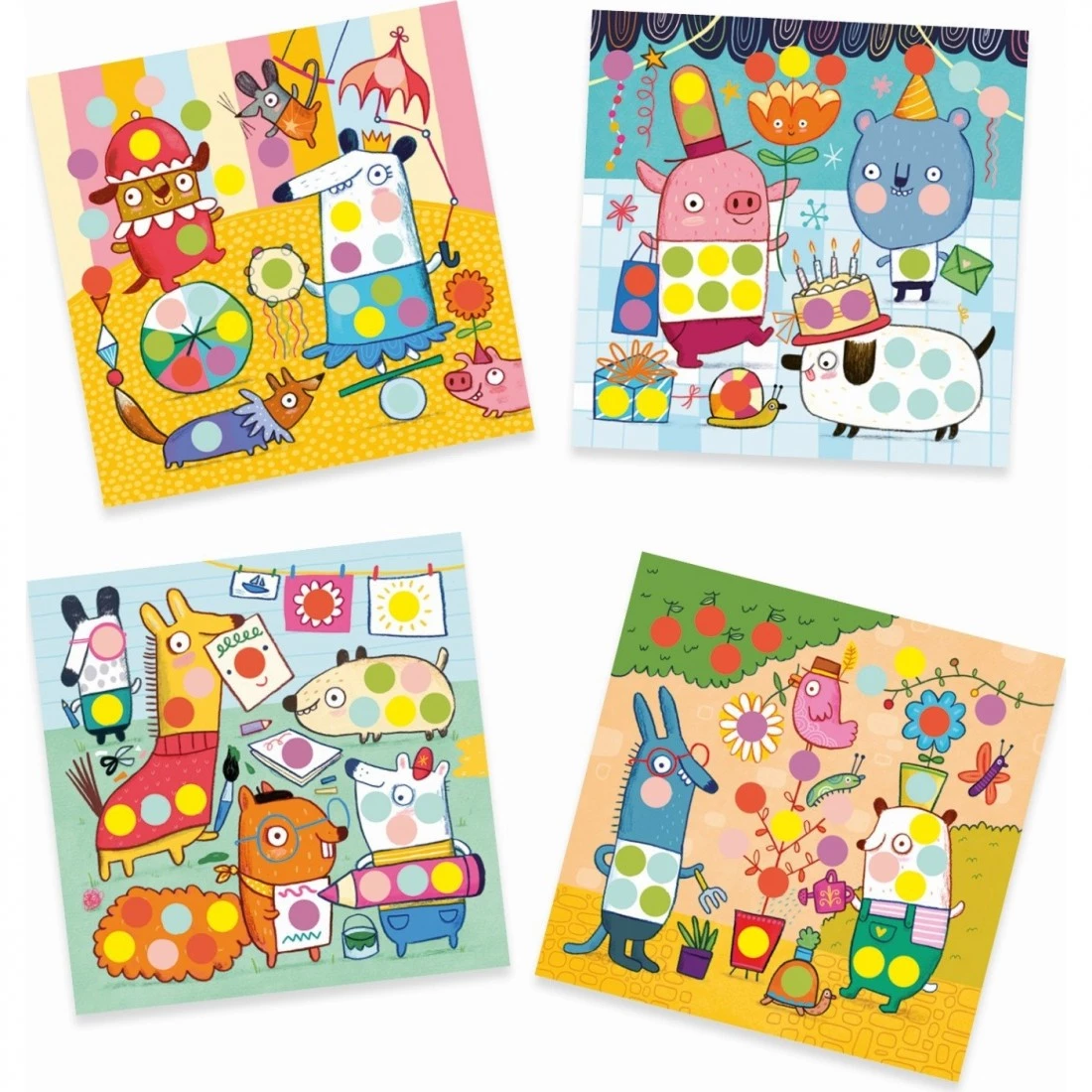 Avec des gommettes rondes - Créer avec des stickers / Djeco – Image 3