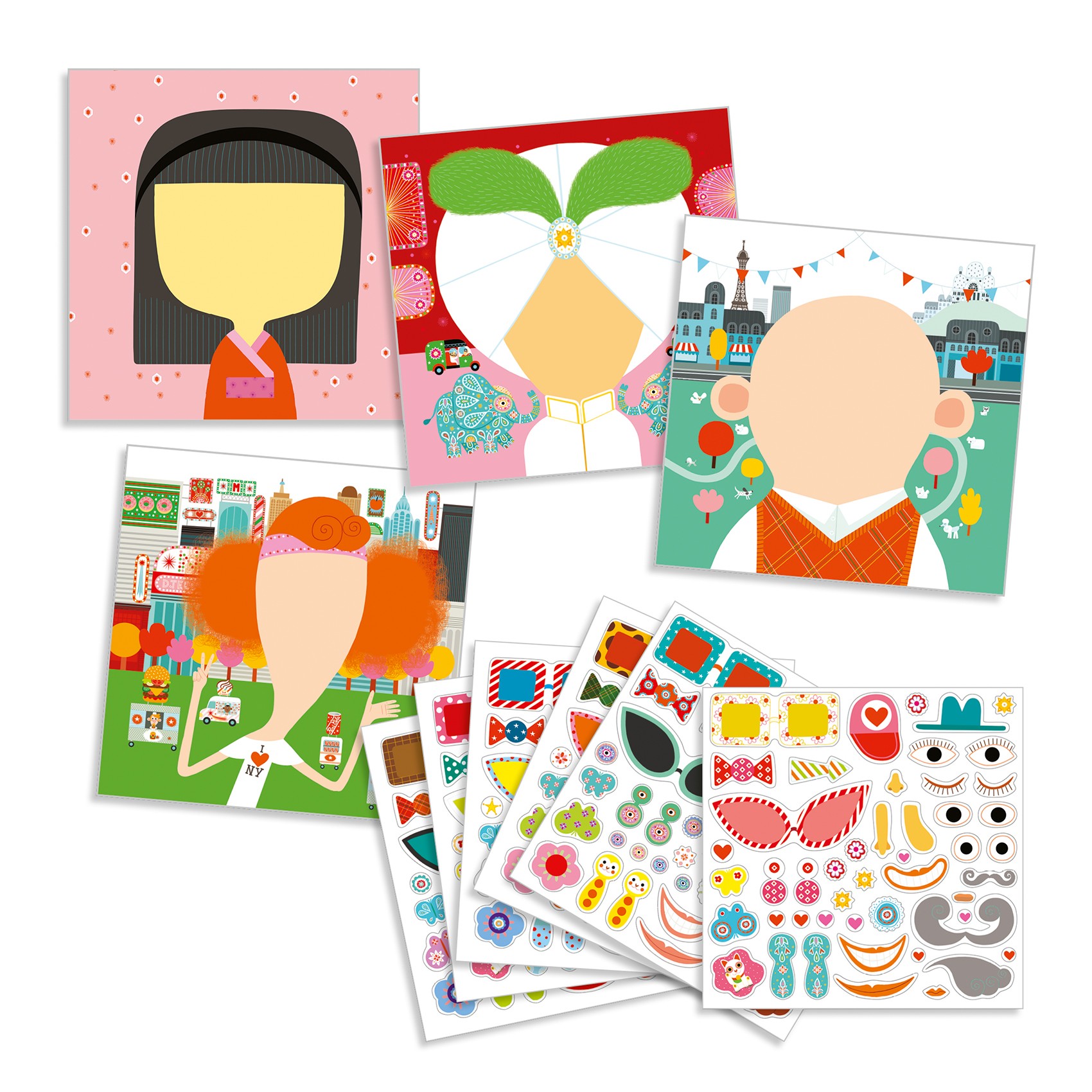 Tous différents - Créer avec des stickers / Djeco – Image 2