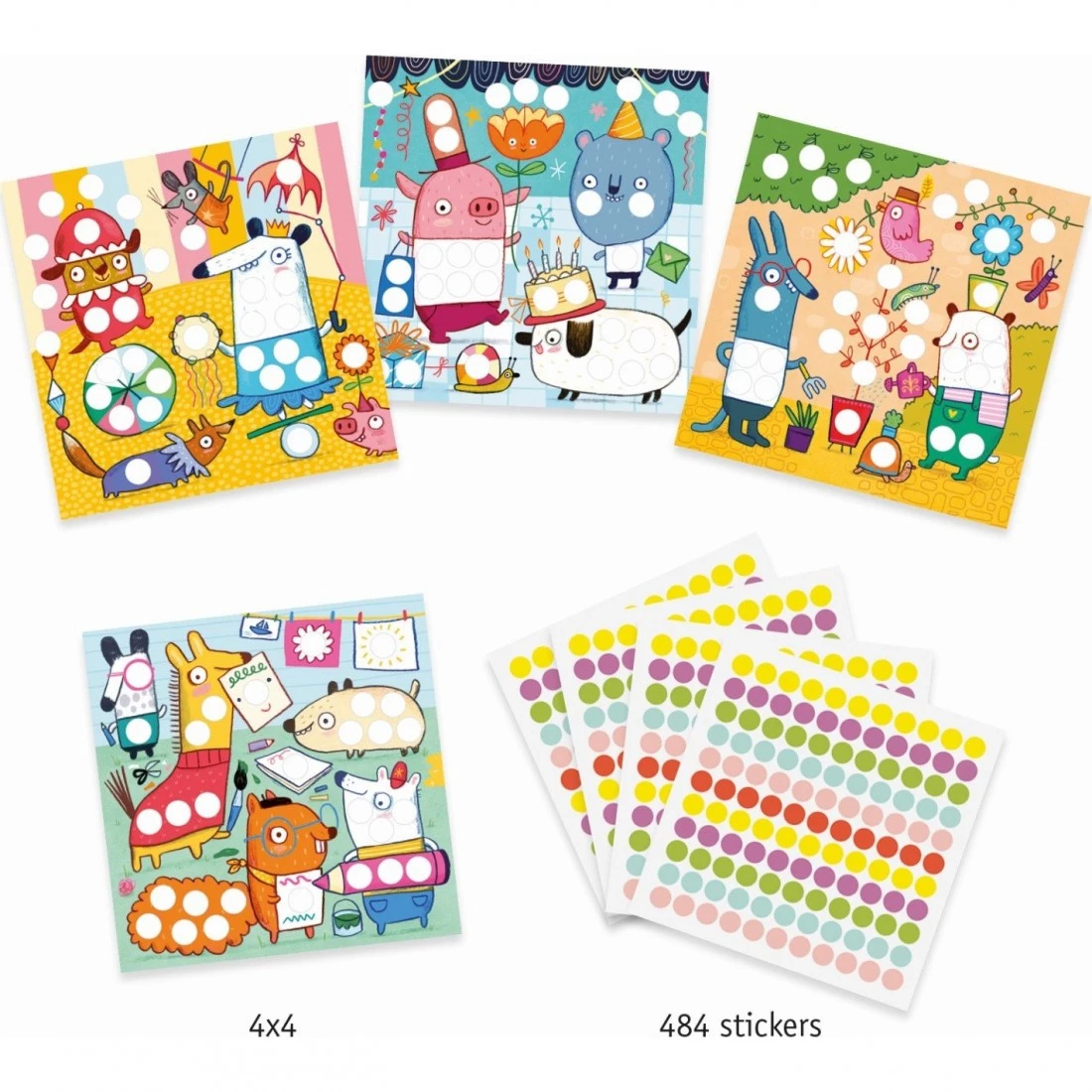 Avec des gommettes rondes - Créer avec des stickers / Djeco – Image 2