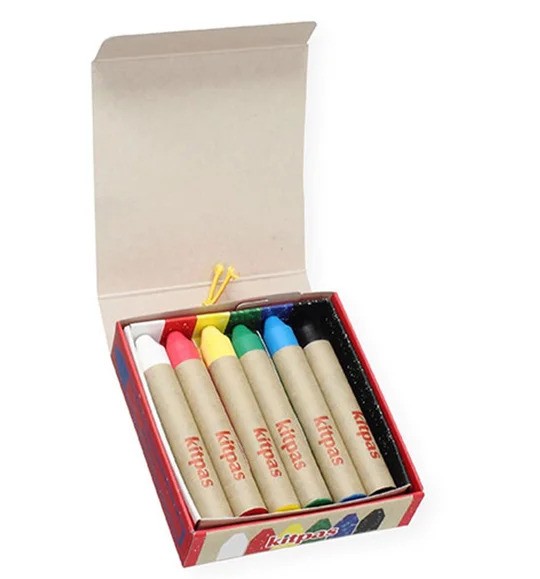 6 crayons Rice Bran Wax Art / Kitpas