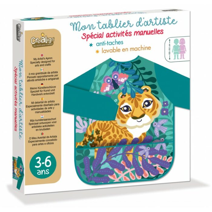 Mon Tablier d'Artiste avec poche - Tigre / Créalign'
