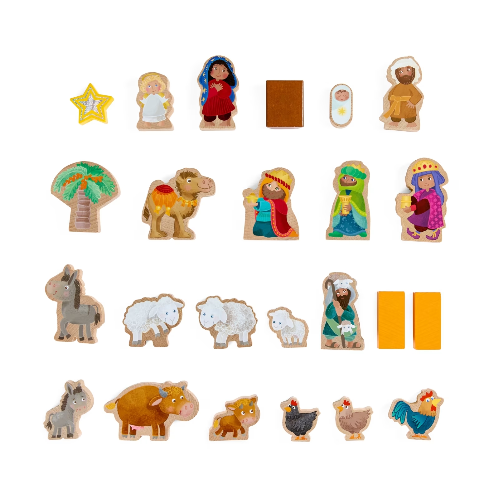 Crèche de Noël avec 24 figurines en bois / Haba – Image 3
