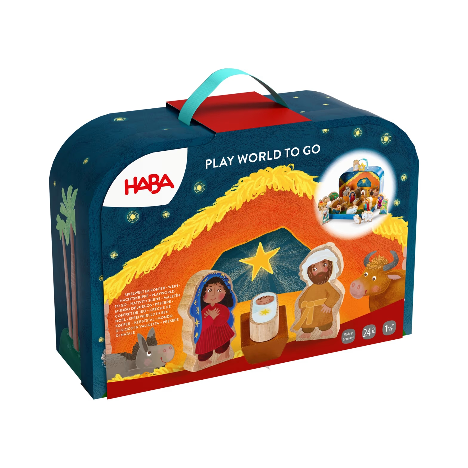 Crèche de Noël avec 24 figurines en bois / Haba – Image 2