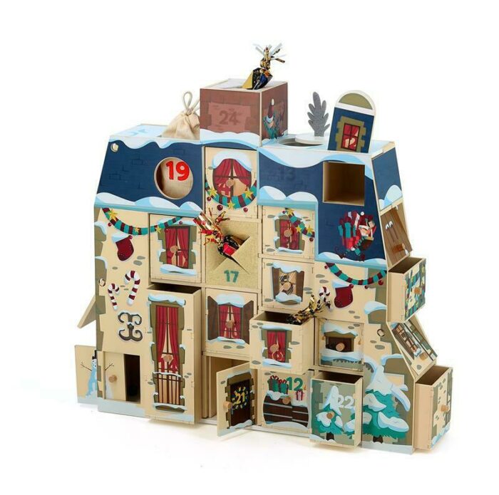 Calendrier de l’avent en bois- Maison à remplir / Vilac