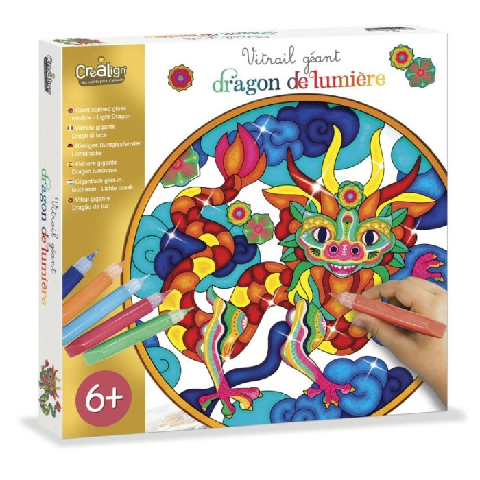 Vitrail Géant "Dragon de Lumière" / Crealign'